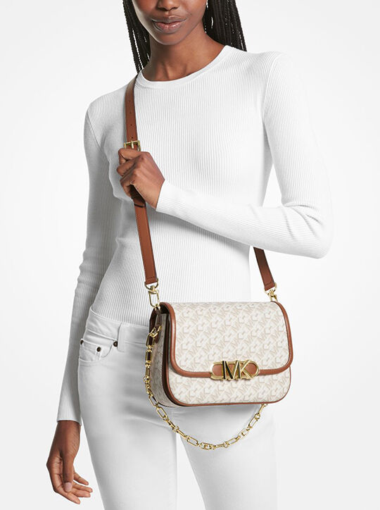 michael kors parker medium empire signature logo messenger bag