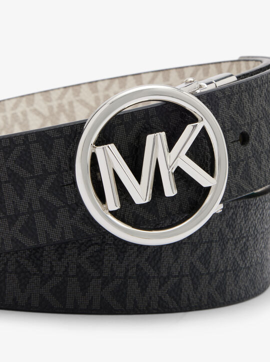 michael kors reversible signature logo belt