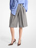 michael kors stretch wool flannel pleated shorts