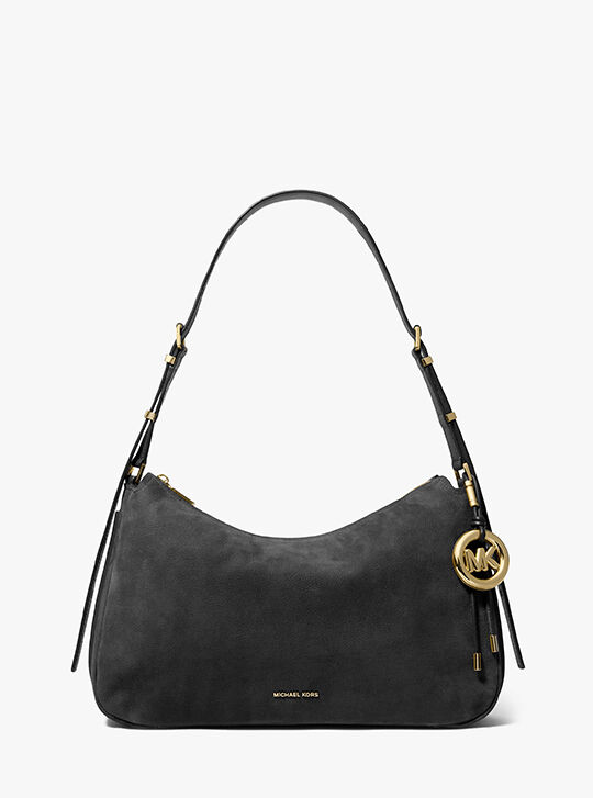 Nolita Medium Nubuck Convertible Shoulder Bag, BLACK | Michael