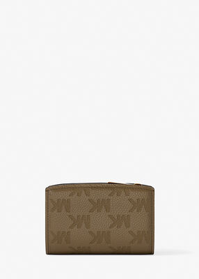 michael kors bryant medium logo embossed leather wallet