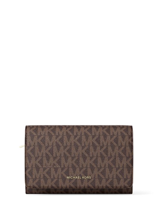 Jet Set Large Signature Logo Wallet michael kors jet set large signature logo wallet