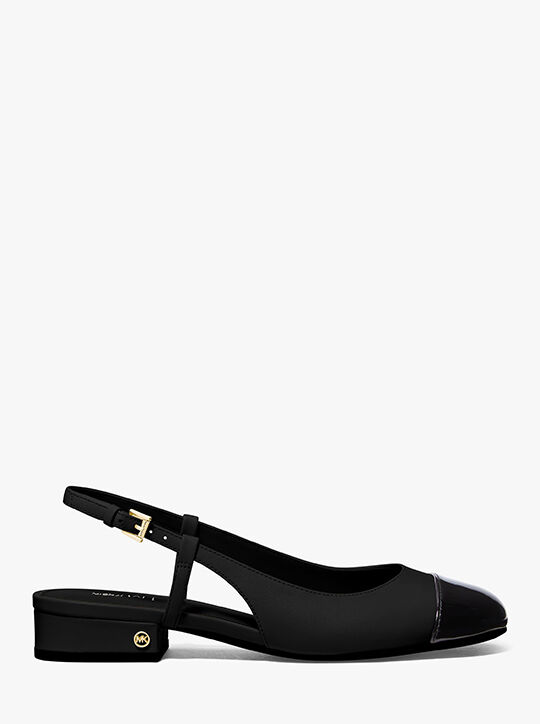 michael kors perla leather slingback flat