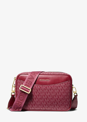 michael kors bev large signature logo crossbody bag