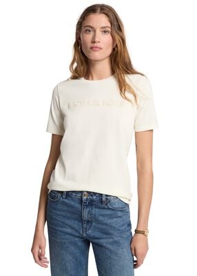 michael kors sequined cotton t shirt