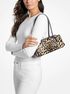 michael kors laila small leopard print calf hair shoulder bag