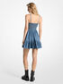 michael kors smocked bustier denim dress
