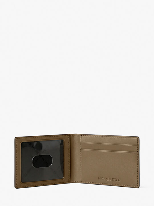 michael kors harrison logo billfold wallet with passcase