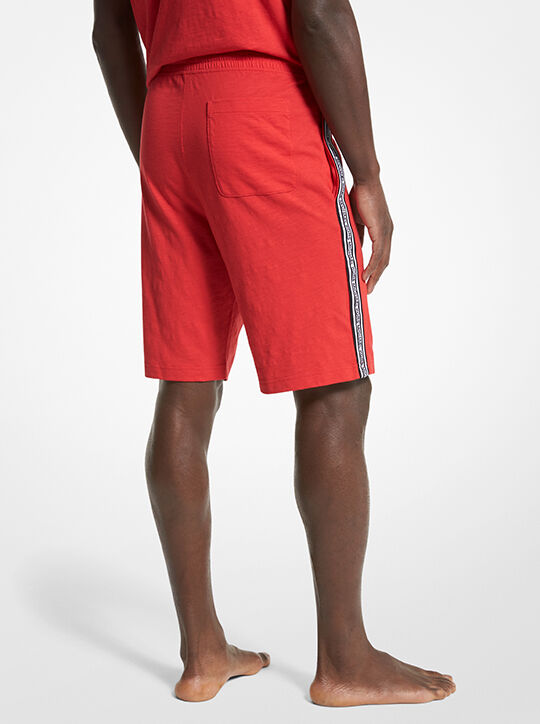 شورت من مزيج القطن بطبعة شعار الماركة michael kors شورت من مزيج القطن بطبعة شعار الماركة