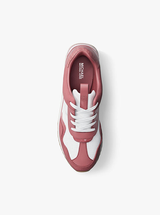 michael kors raina mixed media trainer