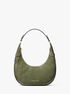 michael kors preston small suede crescent shoulder bag