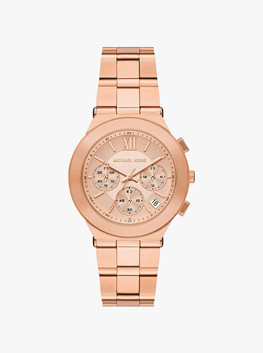 ساعة بيلي المصنوعة من الفولاذ المقاوم للصدأ بلون ذهبي وردي michael kors ساعة بيلي المصنوعة من الفولاذ المقاوم للصدأ بلون ذهبي وردي