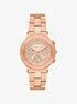 ساعة بيلي المصنوعة من الفولاذ المقاوم للصدأ بلون ذهبي وردي michael kors ساعة بيلي المصنوعة من الفولاذ المقاوم للصدأ بلون ذهبي وردي