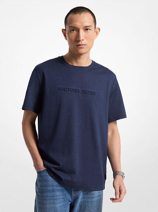michael kors logo embossed cotton t shirt