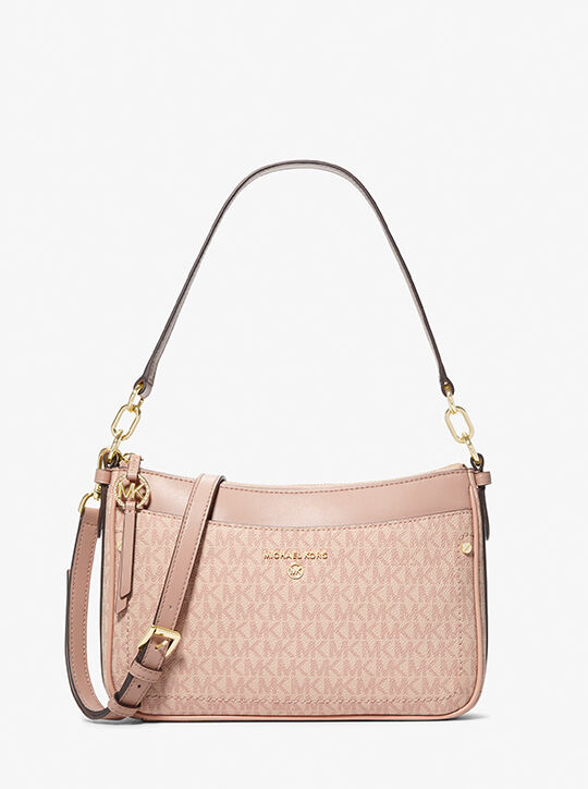 michael kors jet set medium logo shoulder bag