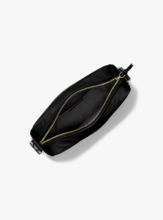 Jet Set Large Nylon Gabardine Crossbody Bag, BLACK | Michael Kors KSA