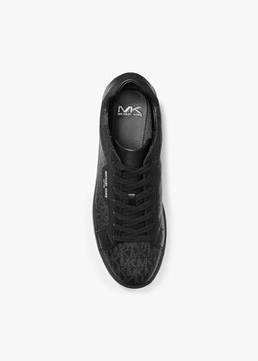 michael kors keating logo and leather sneaker