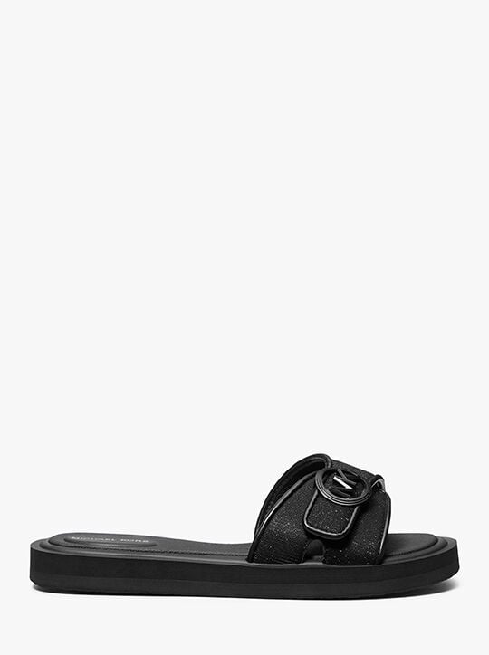 michael kors glitter chain mesh slide sandal