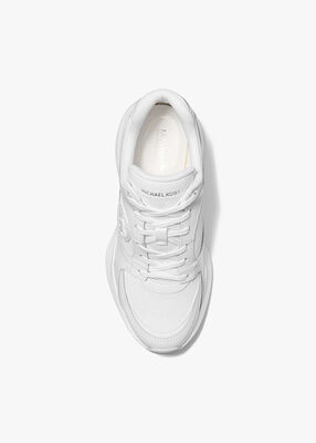 michael kors zuma leather and mesh trainer