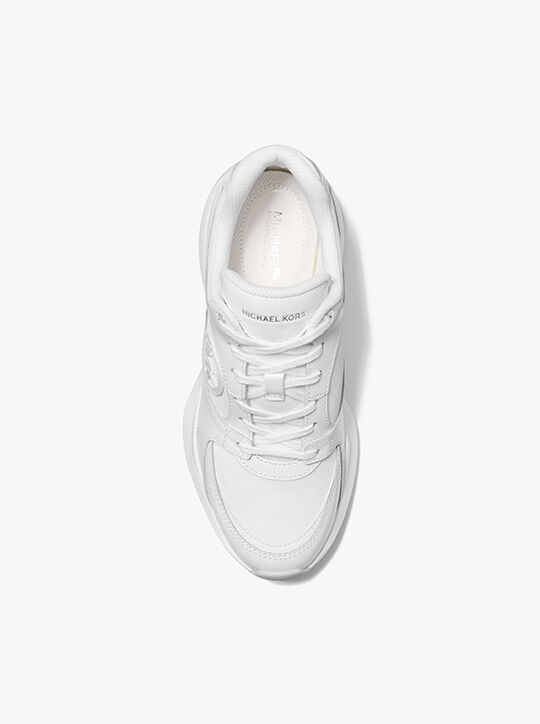 michael kors zuma leather and mesh trainer