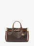 michael kors carson small signature logo satchel