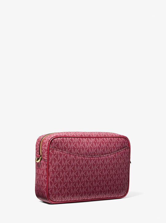 michael kors bev large signature logo crossbody bag
