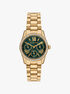 michael kors mini lexington pav  gold tone watch