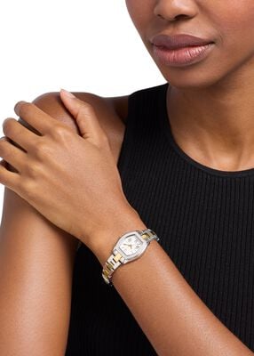michael kors petite chelsea pav  two tone watch