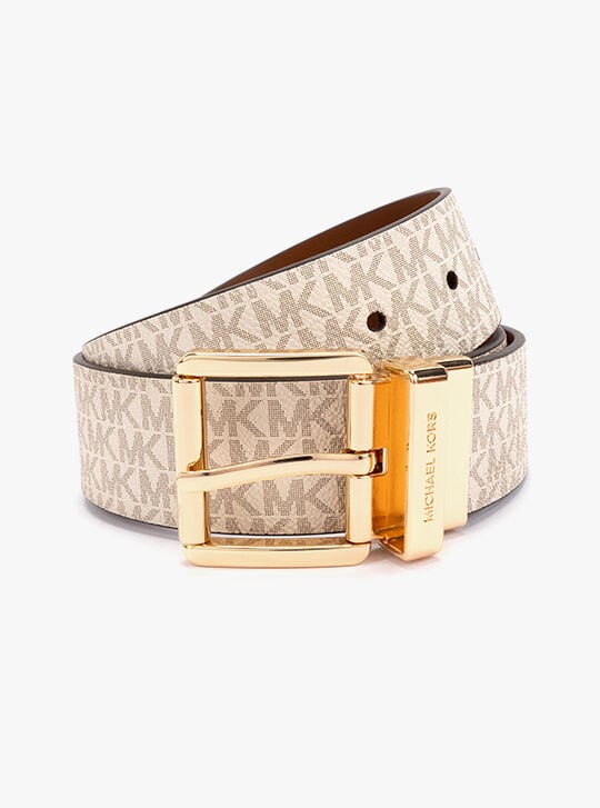 Reversible Signature Logo XX Belt, VANILLA MLTI | Michael Kors KSA