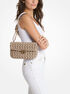 michael kors tribeca large hand braided leather shoulder bag