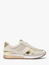 michael kors andi metallic mesh and leather trainer