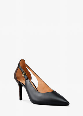 michael kors leather slingback pump