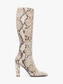 michael kors carly python embossed leather boot