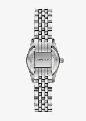 michael kors lexington pav  silver tone watch