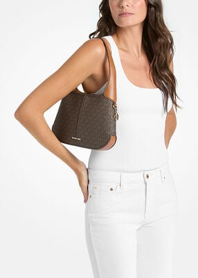 michael kors alice small signature logo shoulder bag