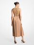 michael kors lace trim satin charmeuse dress