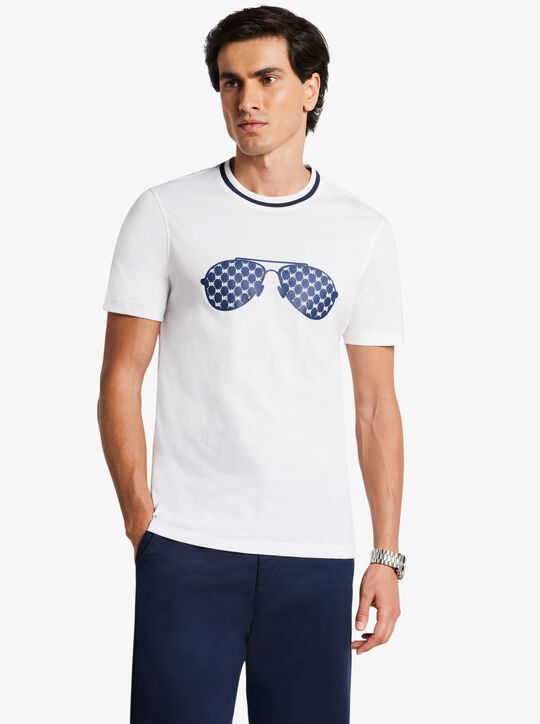 michael kors logo aviator cotton t shirt