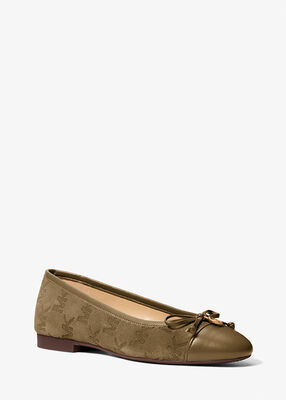 michael kors piper flex logo stitched suede