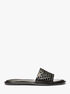 michael kors saylor hand woven leather slide sandal