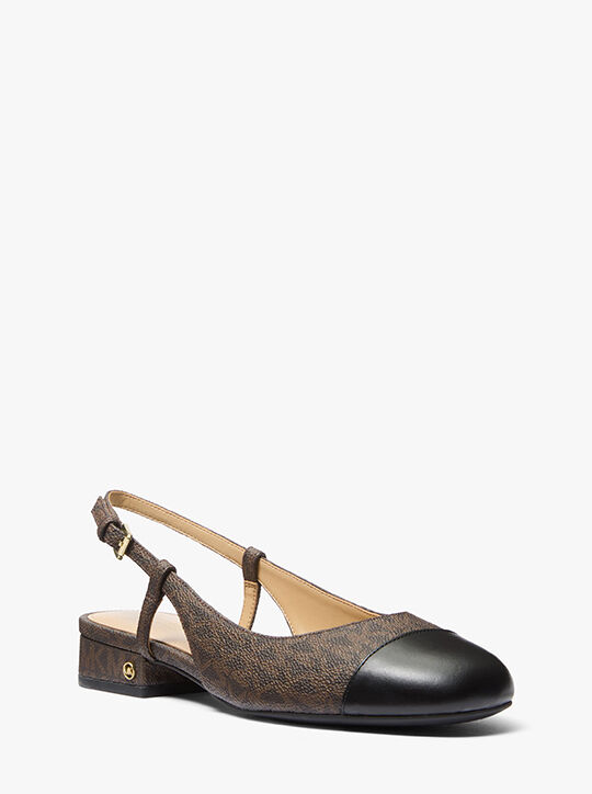 Perla Flex Signature Logo Slingback Flat michael kors perla flex signature logo slingback flat