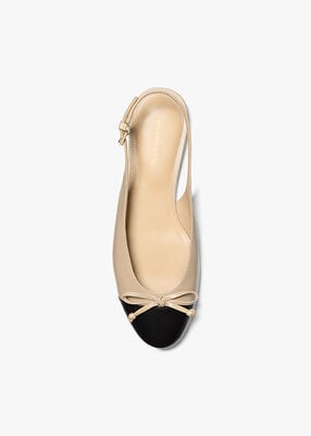 michael kors piper leather slingback ballet flat