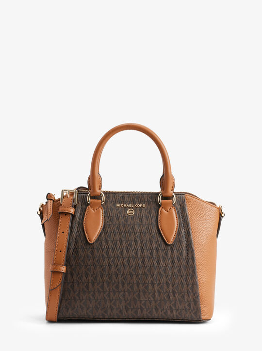 michael kors حقيبة سيينا متوسطة الحجم وحقيبة جلدية