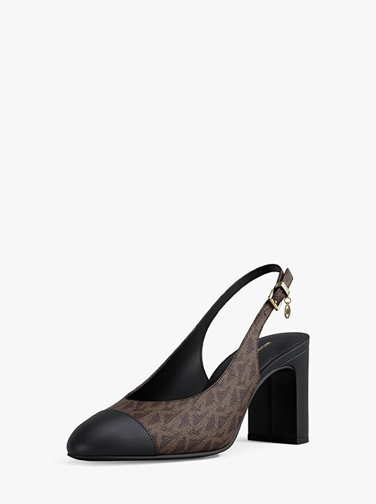 michael kors piper flex signature logo slingback pump