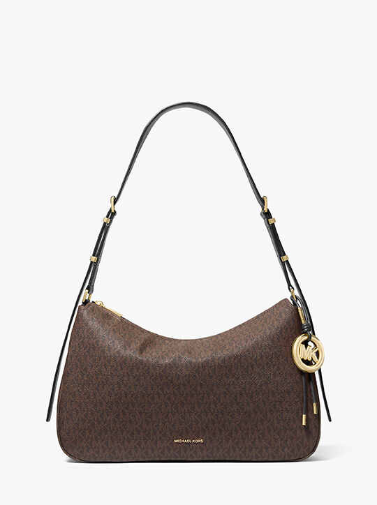 michael kors nolita medium signature logo shoulder bag