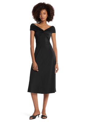 michael kors ribbed off the shoulder midi dress