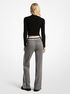 michael kors logo jacquard knit side snap track pants