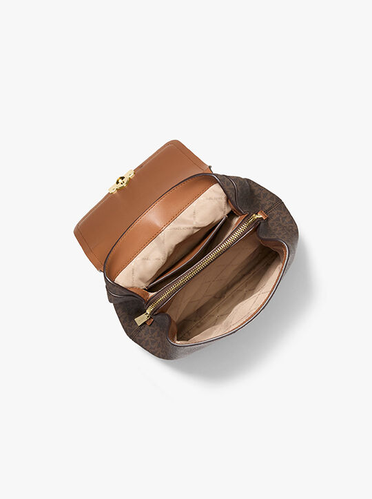 michael kors tribeca small signature logo backpack