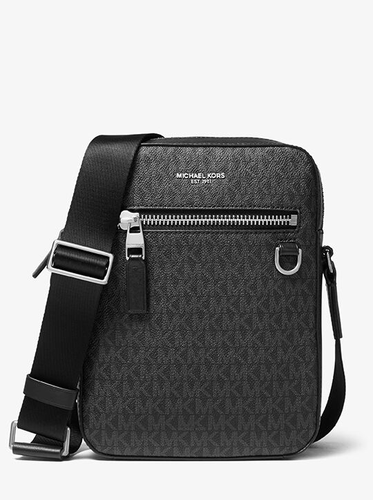 michael kors henry logo flight bag