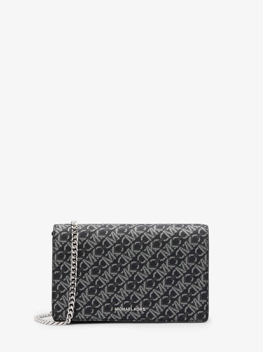 michael kors jet set medium metallic empire monogram crossbody bag