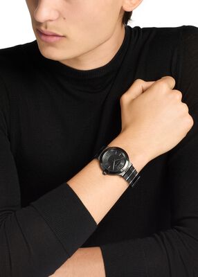michael kors oversized billie black tone watch